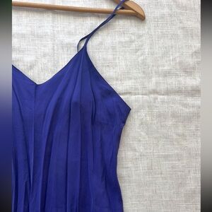 Lasoie 100% Silk Violet Slip Dress